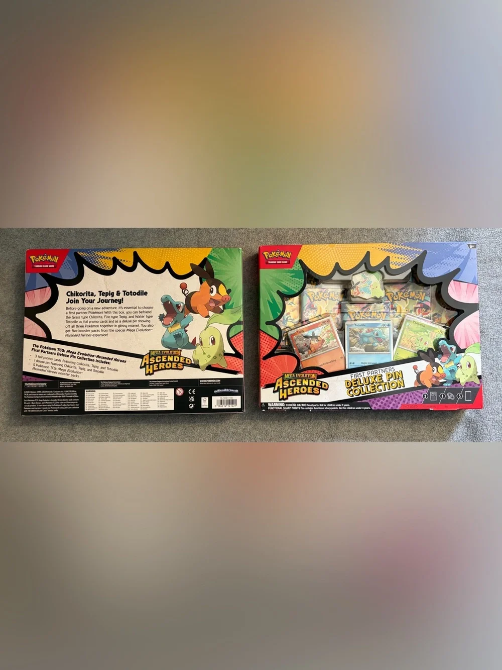 Pokemon Ascended Heroes First Partner Deluxe Pin Collection bundle of 2
